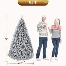6 Pies Árbol de Navidad Artificial Pre-Iluminado Pino con 250 LEDs Cálidos, para Hogar y Oficina - Tipo de Enchufe B USA (110-127V) - Ver 4
