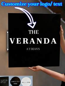 Biển hiệu kinh doanh bằng acrylic tùy chỉnh, thiết kế cá nhân hóa với họa tiết lá cây trang nhã và kiểu chữ tinh tế, chất liệu PMMA, phù hợp cho văn phòng, cửa hàng, salon, studio, quảng cáo thương mại và các dịp khác. - Nhiều màu - Xem 5