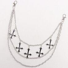 Hip-Hop Punk Street Style Multi-Layer Waist Chain With Metal Rivets, Perfect Accessory For Stage Performance Or Dressing Up Your S! Halloween Summer, School Casual, Business, Boyfriend Husband Father Dad Men Gift, Daily Wear, Fashion, Teen, Outdoor, Vacation, Athletic, Travel, Street, Boho, Vintage Fall, Autumn, Halloween Autumn-Winter Accessories,Suitable For Teens, Youth,Men,Casual, Outdoor, Athletic, Vacation, Graduation Gifts, Birthday, Daily Wear - Rivet Trouser Chain - View 9