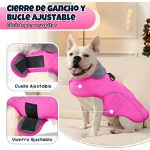 zxr AUTOWT Chaqueta de Invierno para Perro Resistente al Viento Impermeable con Cuello Alto Cálida para Perros Medianos y Grandes Ideal Clima Frío Interior y Exterior89 - Fucsia - Ver 4
