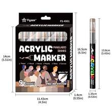 12-240 Colors Acrylic Marker Pens Set, Soft Tip Liquid Ink Markers, Watercolor Brush Pens For Art Painting, Calligraphy, DIY Crafts, Suitable For Students And Office Use - (Upgraded) Acrylic Markers - View 18