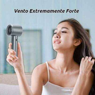 Mini Turbo Ventilador De Resfriamento Portátil Vento Forte 120 Níveis De Velocidade LED Display Digital USB Recarregável Regulação De Velocidade Contínua Regulação De Velocidade Contínua