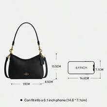 Coach Bolso de hombro para mujer, bandolera con cremallera, pequeño bolso tipo cartera, bolso tipo hobo con correa ajustable - Negro - Ver 5