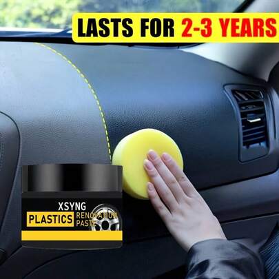 Universal Automotive Interior Plastic Repair Wax - Scratch Repair For Instrument Panel, Seat, And Steering Wheel, Gloss Enhancer, Durable Brightness, Protecting And Restoring Interior Materials