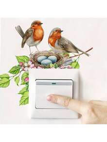 BRUP 1/2/3 Blatt/Set (Große Größe) Wald Tier Wandaufkleber mit Kiefer Baum und süßen Tieren, abnehmbare Tier Aufkleber zum Aufkleben für Badezimmer, Wohnzimmer, Kinderzimmer, Babyzimmer Dekoration, verspieltes Waldthema Kunst - Verschiedenfarbig - Übersicht 10