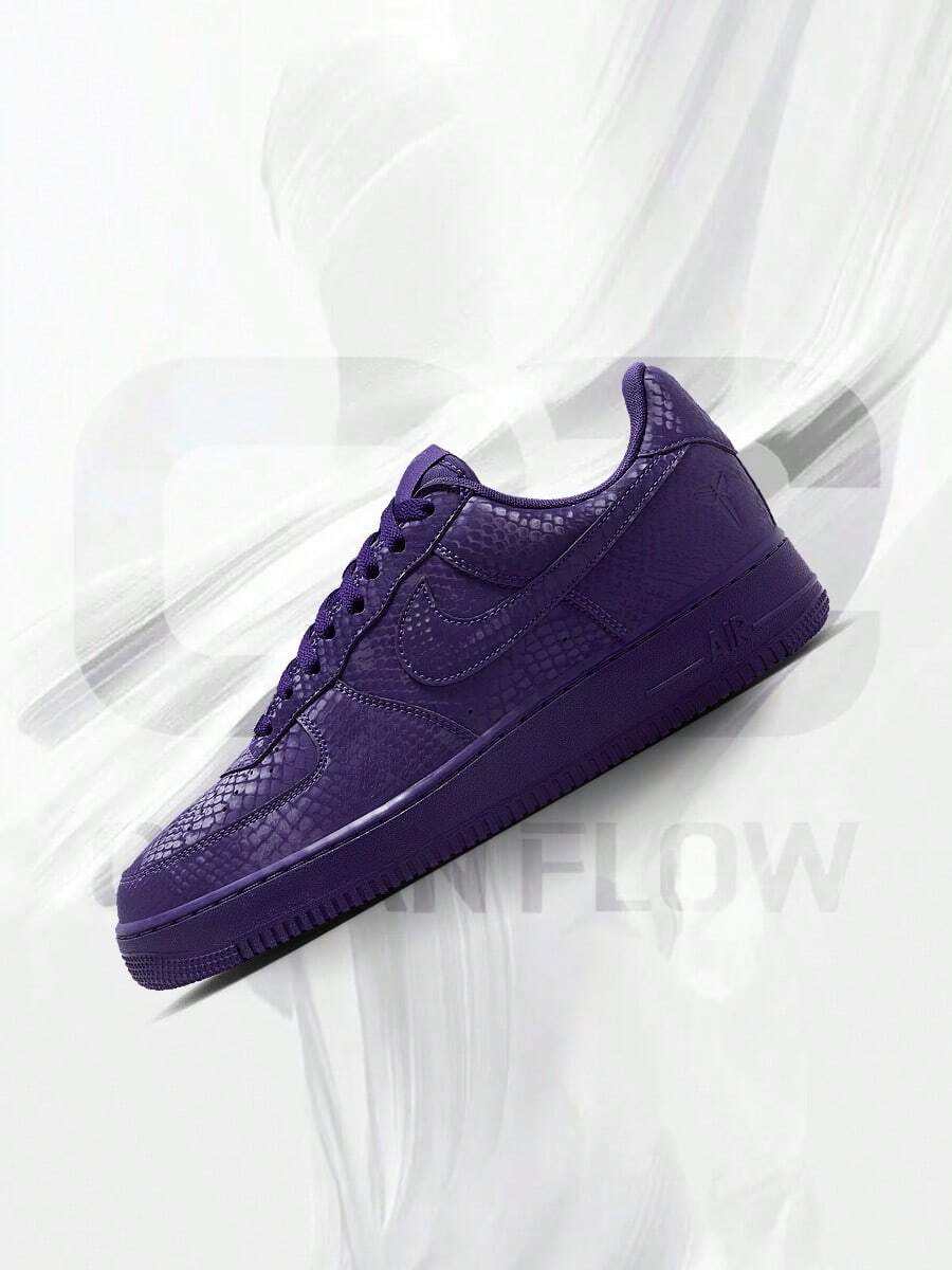 Nike Air Force 1 Low Kobe Bryant Court Purple– Men's Lifestyle Sneakers – Shoes For Man -Vintage-Spring & Summer-Inspired Running Shoes, Shock-Absorbing Comfort, Gym To Streetwear Casual Wear-Easter Gift–IB0018 500 - Court Purple/Court Purple - 查看 1