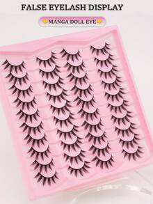 20 Pairs Oversized Thick Demon Cartoon Eyelashes, Natural Full Effect False Eyelashes, Travel Makeup Tool, Eye-Catching False Lashes, Suitable For Daily Use - Reusable Eyelashes - Fluffy Lashes - View 6