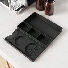 1个高品质硅胶咖啡压粉垫 - 防水、耐热，带木柄和金属环 - 咖啡师的理想之选，保护台面，完美的咖啡配件和意式浓缩咖啡压粉器 - 彩色 - 查看 9