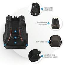 Atlas Business Laptop Backpack Adjustable Compartment Travel-Friendly For Men And Women Durable Work And Travel Backpack - 32Liter - View 5