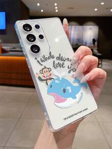 官方授权 Paul Frank 透明大嘴猴全身防震相机保护壳，海豚和猴子字母图案，全新设计，兼容 13/14/15/16/17 Pro Max/Galaxy 手机 - 彩色 - 查看 5