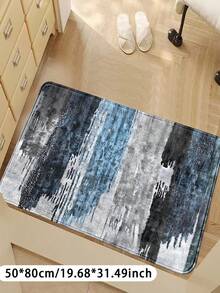 1 Stück/2 Stück abgenutzte Tinte Malerei Muster Plüsch Kunstwollteppich, maschinenwaschbar 1200g/㎡ Polyesterfaser dekorativer Teppich, 10mm dick, TPR rutschfeste Unterseite, Kunstwollteppich hautfreundlich maschinenwaschbar rutschfest, faltbar leicht zu pflegen Teppich, rechteckiges Design, geeignet für Eingangsbereich, Flur, tägliche Wohnszenen, Badezimmer, Schlafzimmer, Wohnzimmer, Esszimmer Dekoration, Innenbereich rutschfester Teppich, Raumdekoration, Heimdekoration, Mehrzweck-Fußmatte, Feiertags-Dekoration