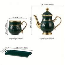 Juegos de vajilla de té - Verde oscuro - Ver 2