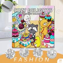 GDTME 1pc Comfortable Animal Coloring Book, Bold & Simple, Vivid & Clear Fuzzy Animal Patterns, Can Use Markers To Paint In Different Colors, Notebook For Relaxation At Office, Play At School, Birthday Gift, Back To School Gift, Christmas Gift, Art Supplies, 24 Single-Sided Printed Pages, 7.9"X7.9" - The Joy Of Comfort - View 10