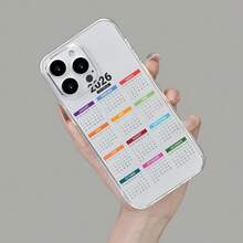 Máscara de gas suave transparente duradera de otoño con diseño de calendario 2026, funda protectora para teléfono personalizada simple y elegante, diseño a prueba de golpes y anticaídas, resistente a la suciedad y duradera, adecuada para nuevos modelos de  de Apple, incluyendo  17/17 Pro/17 Pro Max/17 Air/ 16/16 Pro/16 Pro Max/16 Plus/ 15/15 Pro Max/15 Pro/15 Plus/ 14/14 Pro/14 Plus/14 Pro Max/ 13/13 Pro/13 Pro Max/12/12 Pro/12 Pro Max/11/11 Pro/11 Pro Max/XR/X/XS/XS Max. Es el regalo de cumpleaños perfecto para novias, novios, esposos, esposas, amigos o para uno mismo, innovador y a la moda, adecuado tanto para hombres como para mujeres.(Regalos populares para amigos, novias, novios y familiares) - Transparente 2526 - Ver 5