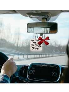 Leopard Print Car Fragrance Sheets, Car Air Freshener, Car Fragrance Mirror Hanging Decor, Creative Personalized Car Fragrance Sheets, Suitable For Car Interior And Wardrobe, Long-Lasting Scented Paper Air Freshener Hanging Decor, Car Interior Decoration, Car Accessories, Can Be Used For About 3 Months After Unsealing - Multicolor - View 7