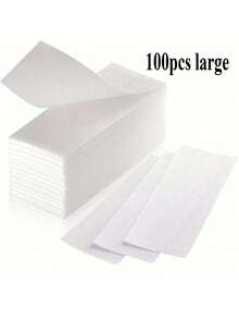 100pcs/50pcs White Non-Woven Fabric Hair Removal Paper, One-Time Quick Hair Removal Wax Paper, Skin Care Instant Peeling Beeswax Hair Removal Paper,Christmas & New Year Gifts. - White - View 7
