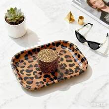 Rolling Tray Set, For Leopard Pattern Lovers | Includes 180*140mm Rolling Tray, 4-Layers Aluminum Alloy Grinder | Smoking Accessories Kit, For Friends, Families, And Smokers - 彩色 - 查看 5