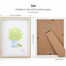 XCVB Simpeak 3 Piezas Marco de Fotos4" x 6" Soporte para Retratos Fotográficos con Soporte en ángulo Vertical/Horizontal 10 * 15cm Marco Fotográfico para Decoración Oficina en Casa - blanco - Ver 4