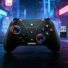 Lenovo Bộ điều khiển trò chơi không dây S02: Bộ kích hoạt tuyến tính kép + Cần điều khiển chống trôi 3D, Công nghệ độ trễ cực thấp, Tay cầm cong tiện dụng, Tương thích đa nền tảng, Màu đen cổ điển - Màu đen cổ điển - Xem 6