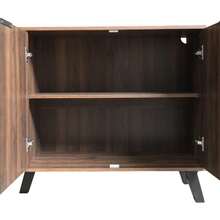 Modern Sideboard With 4 Cups In Dunkler Holzmaserung, 160.5 X 35.5 X 78 Cm – Praktisches Design Für Wohnzimmer, Schlafzimmer Und Esszimmer - Coffee Brown - View 10