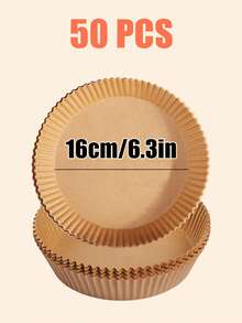 200 piezas de 8 pulgadas/6.3 pulgadas Tapetes desechables de papel pergamino para freidora de aire, aptos para la cesta de freír, la bandeja de hornear, el horno, utensilios de cocina, suministros de cocina, accesorios de cocina 200/100/50/1 pieza - Círculo multicolor - Ver 18