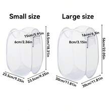 1pc Foldable Shaped Laundry Basket, Dirty Clothes Storage Basket, Mesh Washing Basket, Toy Storage Basket - Suitable For Storing Miscellaneous Items, Back To School Supplies, And Various Uses As A Spring Storage Basket - Multicolor - View 3