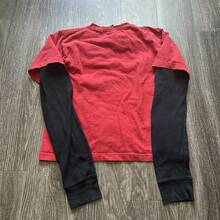 Women Y2k Fairy Grunge Long Sleeve Shirt Top Gothic Graphic Crewneck Loose Fit T Shirts Tees Teen Girls 90s E Girls Emo Harajuku Clothes Spring Fall Vintage Aesthetic Tops Streetwear - Đỏ - Xem 3