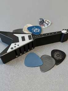 10-Slot Guitar Pick Holder - Fashionable And Popular, Guitar Accessory, Perfect Solution For Lost Or Misplaced Picks, Guitar Pick Organizer, Perfect Gift For Guitarists, Valentine's Day Gift, Suitable For Electric, Acoustic, And Classical Guitars, Christmas, New Year, Birthday Gift For Guitar Enthusiasts