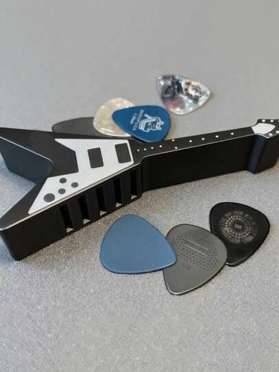 10-Slot Guitar Pick Holder - Fashionable And Popular, Guitar Accessory, Perfect Solution For Lost Or Misplaced Picks, Guitar Pick Organizer, Perfect Gift For Guitarists, Valentine's Day Gift, Suitable For Electric, Acoustic, And Classical Guitars, Christmas, New Year, Birthday Gift For Guitar Enthusiasts