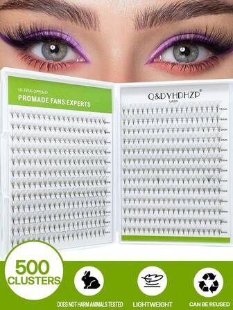 Nya 500 fläktar Färdiga fläktar Ögonfransförlängningar 3D/6D/10D/20D/30D 8-15mm Blandade längder Promade fransfläktar D-böjda färdiga fläktar Spetsig tunn bas Handgjorda volym färdiga fransförlängningar fläktar