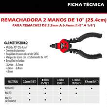 Dogotuls YJ2006 Remachadora 2 manos de 10 (3.2mm - 6.4mm) - 1 - Ver 7