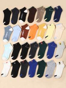 20双随机儿童短袜，运动袜，适合日常穿着，带吊牌，糖果色，男女童均有 - 彩色 - 查看 2