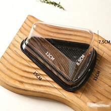 50pcs/Set Triangle Cake Boxes With Spoons, 6" & 8" Clear Tiered Cake Carrier Boxes, Mousse Cake Slices, Tiramisu, Cream Puffs, Clear Cake Slice Containers, Cake Boxes, Plastic Cheesecake Containers With Lids, Birthday Party Favors, Wedding Party Gifts, Baking Tools, Restaurant Kitchen Supplies, And Sliced Cake Muffin Packaging With Paper Plates, Suitable For Parties, Office, Outdoor - Multicolor - View 5