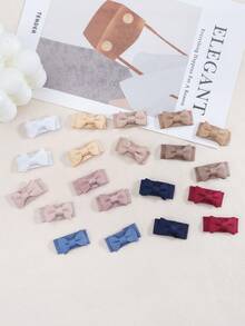 10/20/40/60个随机尺寸1.2英寸迷你发夹,刘海夹,侧夹,按扣夹,可爱发饰,适合婴儿、幼儿、生日、洗礼、摄影、圣诞装饰、新年、情人节礼物 - 彩色 - 查看 7