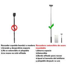 YQQ 3PCS Rascador de Espalda Acero Inoxidable Rascador de Espalda Extensible Masajeador de Espalda Portátil Alivio de La Picazón Herramienta Herramienta de Masaje para Adultos Niños Hombres Mujeres0027 - Otros - Ver 4