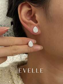 Silver Earrings, Elegant & Cute Copper Cubic Zirconia Earrings, Suitable For Daily Wear And Gatherings - Silver - View 1