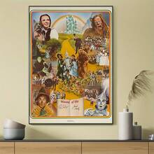 1pc Vintage Collage Canvas Art Print, Retro Forest Wall Decor, Provides Iconic Figures And Scenes For Bedroom, Living Room, Office, 2D Flat Printing Frameless - Multicolor - View 5