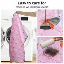 1pc/2pcs Hamster Mat, Machine Washable Hamster Pad With Variety Of Cute Printed Patterns, Waterproof & Absorbent Urine Pad, Rabbit Cage Mat, Dirt-Resistant Mat, Suitable For Small Animals Like Hamsters, Rabbits, Hedgehogs - 47" X 23" - Multicolor - View 17