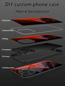 1 pieza Funda de teléfono de vidrio templado con patrón de baloncesto rojo y negro personalizado con nombre, apta para Samsung S24 Ultra/S25 Ultra, 14 Ultra/Redmi Note 13 Pro Plus, 17/16 Pro Max/15 Pro/14 Plus/13 Pro/12 Pro Max/11/Xs Max/8/7/6 Plus, de alta gama, mejor regalo para líderes, amigos, padres, madres, novios, novias