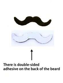 Black Artificial Beards Per Pack , Photo Props And Party Supplies, Parties, Weddings, Father's Day, Cosplay Beard Props,Random Shipment - Multicolor - View 6