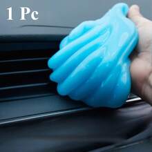 1 Piece Of Blue Cleaning Mud, Easy To Use, Suitable For Daily Home Cleaning, With Small Gaps, Dead Corners, And Hygiene. It Can Also Be Used To Clean Mouse And Keyboard Gaps - 藍色 - 查看 11