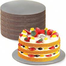 Cakeboard Round,Disposable Cake Circle Base Boards Cake Cardboard Pizza Plate Platter… - 20pcs Silvery - View 6