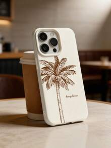 Minimalist Brown Palm Tree Leather Phone Case - Featuring Elegant Line Art Palm Tree Pattern, "Hang Loose" Casual Font, Cream Faux Leather Texture, Compatible With IPhone 17, 17 Pro, 17 Pro Max, 16, 16 Plus, 16 Pro Max, 16e, 16 Pro, 15, 15 Plus, 15 Pro Max, 15 Pro, 14, 14 Plus, 14 Pro Max, 14 Pro, 13, 13 Pro, 13 Pro Max, 12, 12 Pro, 12 Pro Max - Multicolor - View 6