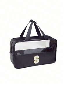 Túi đựng đồ vệ sinh cá nhân bằng PVC trong suốt, Túi đựng đồ trang điểm có chữ cái, Túi đựng đồ vệ sinh cá nhân du lịch chống thấm nước, Túi đựng đồ trang điểm có khóa kéo có chữ cái chống nước, Túi đựng mỹ phẩm, Túi đựng mỹ phẩm du lịch di động, Có quai xách tiện dụng, Đựng phụ kiện đồ vệ sinh cá nhân du lịch, Đồ dùng thiết yếu khi đi du thuyền, Phụ kiện du lịch, Đồ đựng đồ phòng tắm, Đồ đựng trang sức, Đồ đựng son môi, Đồ đựng sơn móng tay, Quà tặng Phục sinh, Quà tặng phù dâu, Quà tặng Ngày của Mẹ, Quà tặng cho phụ nữ - Nhiều màu - Xem 39