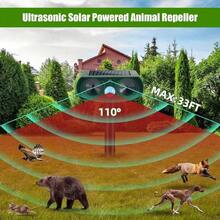 4 Pcs Solar Ultrasonic Animal Repellent - Outdoor Deer Cat Squirrel Rabbit Raccoon Deterrent, PIR Motion Sensor Animal Repeller For Garden Yard - Green 4pack - View 9