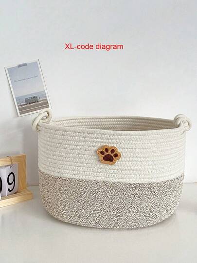 1 件多功能宠物桌面收纳篮，有 M/L/XL 尺寸可选，适合 3 公斤以下宠物，可折叠可洗，桌面收纳，洗漱用品收纳，玩具篮，衣服收纳箱，家居装饰收纳整理器，适合 3 公斤以下宠物