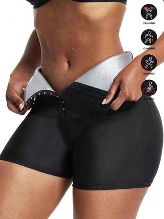 Pantalones cortos deportivos de cintura alta que levantan el trasero para mujeres, mallas adelgazantes, pantalones cortos y pantalones deportivos de cintura alta que dan forma a la sauna, mallas de compresión de yoga y fitness para una figura perfecta