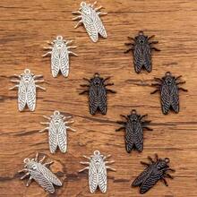 5pcs Eternal Retro Silver-Plated Cicada Decorations - Suitable For DIY Jewelry Making - Exquisite Beads And Handcrafted Design - Multicolor - View 2