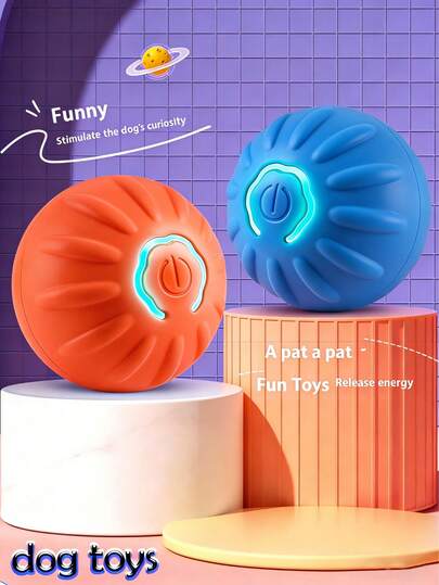 1 Piece Smart Dog Toy Ball Electronic Interactive Pet Toy Moving Ball USB Automatic Moving Bouncing Puppy Birthday Gift Product Is Relatively Small, Two Colors Available, Not Recommended For Large Dogs, Dog Toys, Cat Toys, Outdoor Sports Toys.