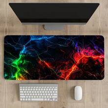 1 pezzo Tappetino mouse da gioco al neon - Tappetino mouse da gioco al neon con fulmine, grande, antiscivolo, per scrivania, stampa HD, tappetino esteso per tastiera per casa, ufficio, esport, PC gaming, disponibile in più misure - Multicolore - Visualizzare 12